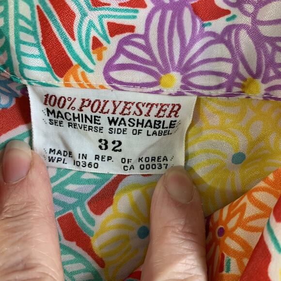 Vintage 1960’s 1970’s Psychedelic Boho Hippie Dagger Collar Popover Sz XS/Small - Picture 10 of 10